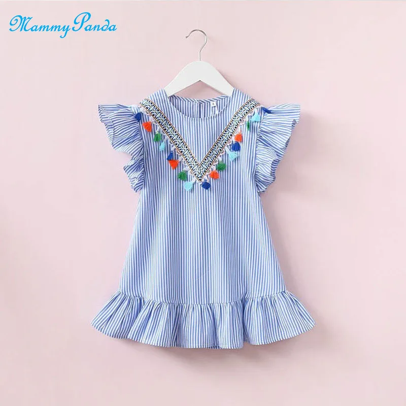 Princess Kids Summer Dress For Girls Stripe Soft Cotton Tassel Sleeveless Girls Daily Dress Beach Dresses 2019 Tops Clothes
Princess Kids Summer Dress For Girls Stripe Soft Cotton Tassel Sleeveless Girls Daily Dress Beach Dresses 2019 Tops Clothes