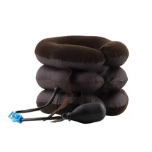 Compressor de ar inflável pescoço cervical tração colar terapia massagem travesseiro alívio da dor viagem carro capa almofada(China)