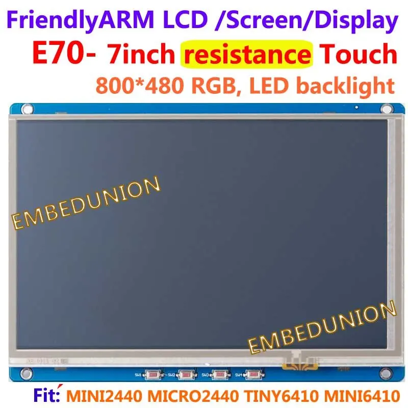 , FriendlyARM E70 , 7inch Touch Screen Resistance Touch Display , For S3C2440 MINI2440 MICRO2440 GQ2440 FL2440
, FriendlyARM E70 , 7inch Touch Screen Resistance Touch Display , For S3C2440 MINI2440 MICRO2440 GQ2440 FL2440