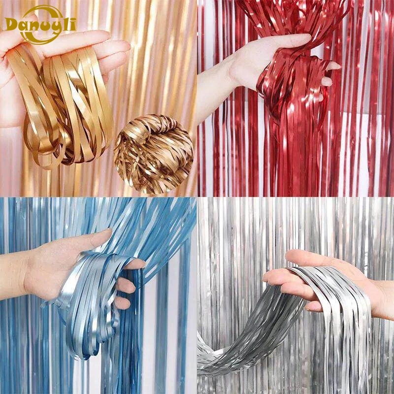 1pcs 2 meters matte metal color fringed rain curtain birthday party arrangement background wall wedding decoration supplies
1pcs 2 meters matte metal color fringed rain curtain birthday party arrangement background wall wedding decoration supplies
