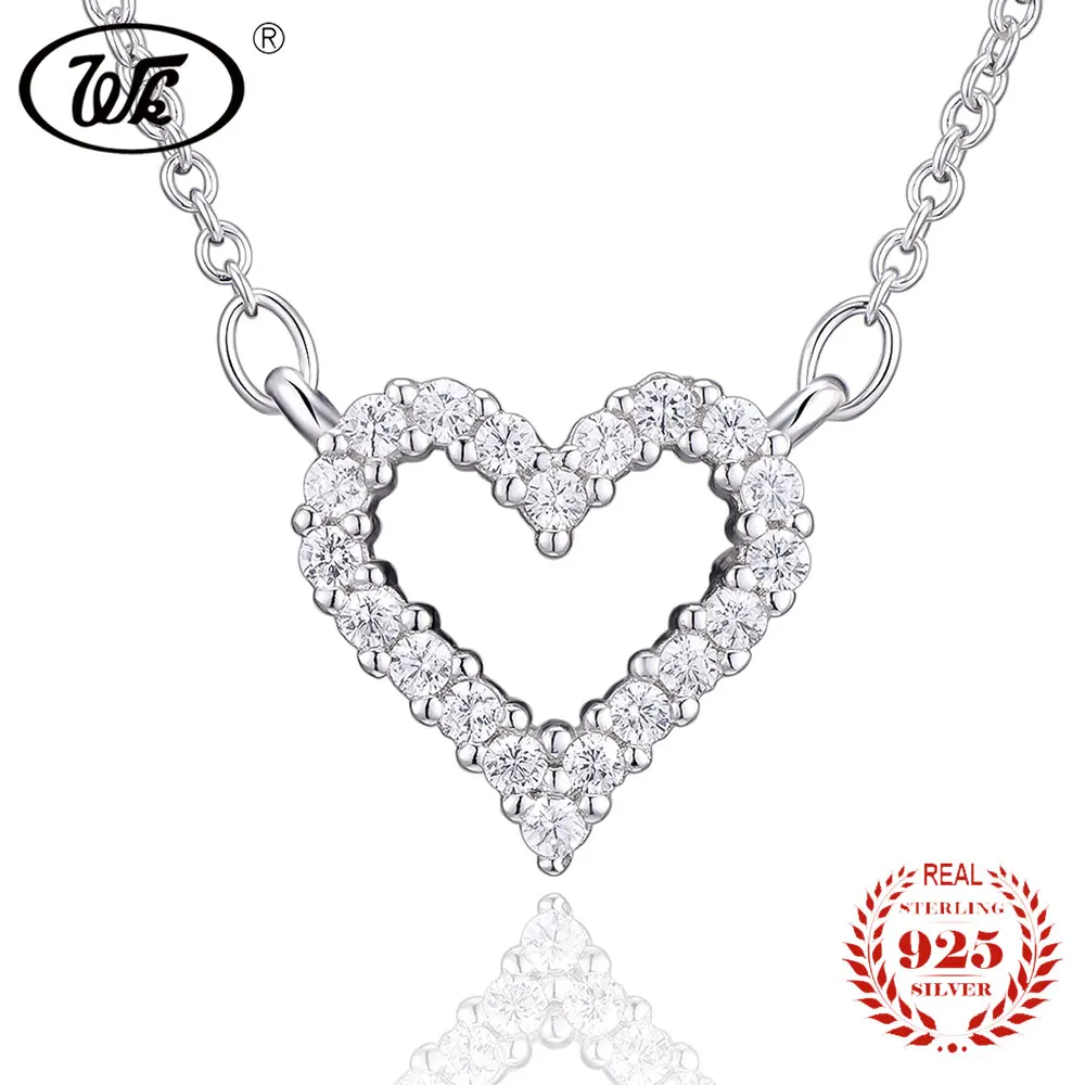 WK Simple Style Heart Necklace Women 2018 Trending Zircon Hollow Love Pendant Necklaces 925 Sterling Silver Jewelry NEW W8 NB024
WK Simple Style Heart Necklace Women 2018 Trending Zircon Hollow Love Pendant Necklaces 925 Sterling Silver Jewelry NEW W8 NB024