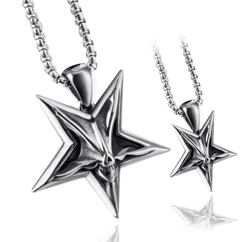 Men Stainless Steel Pendant Necklace Inverted Pentagram Seal of Satan Sigil of Lucifer Baphomet Goat Demon Devil Symbol Chain
Men Stainless Steel Pendant Necklace Inverted Pentagram Seal of Satan Sigil of Lucifer Baphomet Goat Demon Devil Symbol Chain