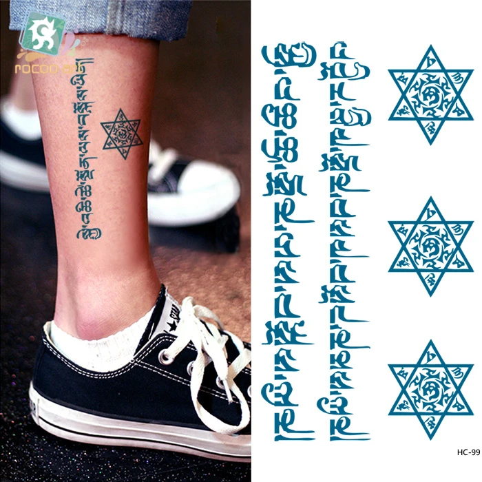 HC-99 Waterproof Temporary Tattoo Stickers Tibetan Buddhist Sanskrit Design Fake Tattoo Men And Women Sexy Ankle Fast Tattoo 
HC-99 Waterproof Temporary Tattoo Stickers Tibetan Buddhist Sanskrit Design Fake Tattoo Men And Women Sexy Ankle Fast Tattoo