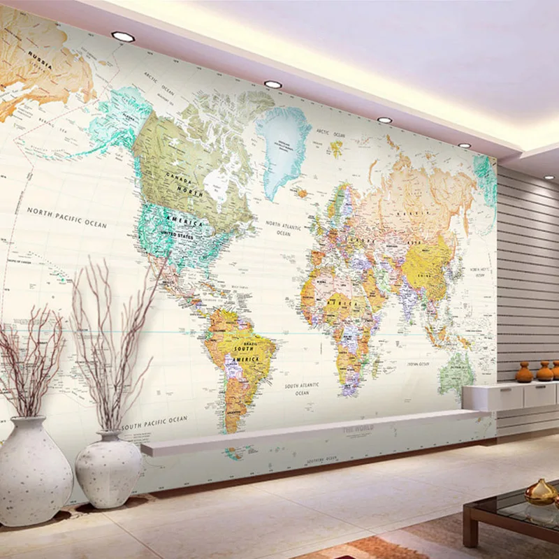 Custom Any Size Mural Wallpaper 3D Stereo World Map Fresco Living Room Office Study Interior Decor Wallpaper Papel De Parede 3D
Custom Any Size Mural Wallpaper 3D Stereo World Map Fresco Living Room Office Study Interior Decor Wallpaper Papel De Parede 3D
