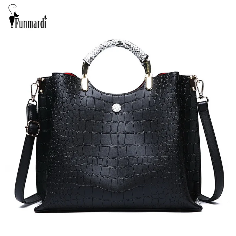 FUNMARDI New Crocodile Pattern Top-Handle Bags Women's Handbag Snake Design Ladies Shoulder Bags Large Casual Tote Bag WLHB1855
FUNMARDI New Crocodile Pattern Top-Handle Bags Women's Handbag Snake Design Ladies Shoulder Bags Large Casual Tote Bag WLHB1855