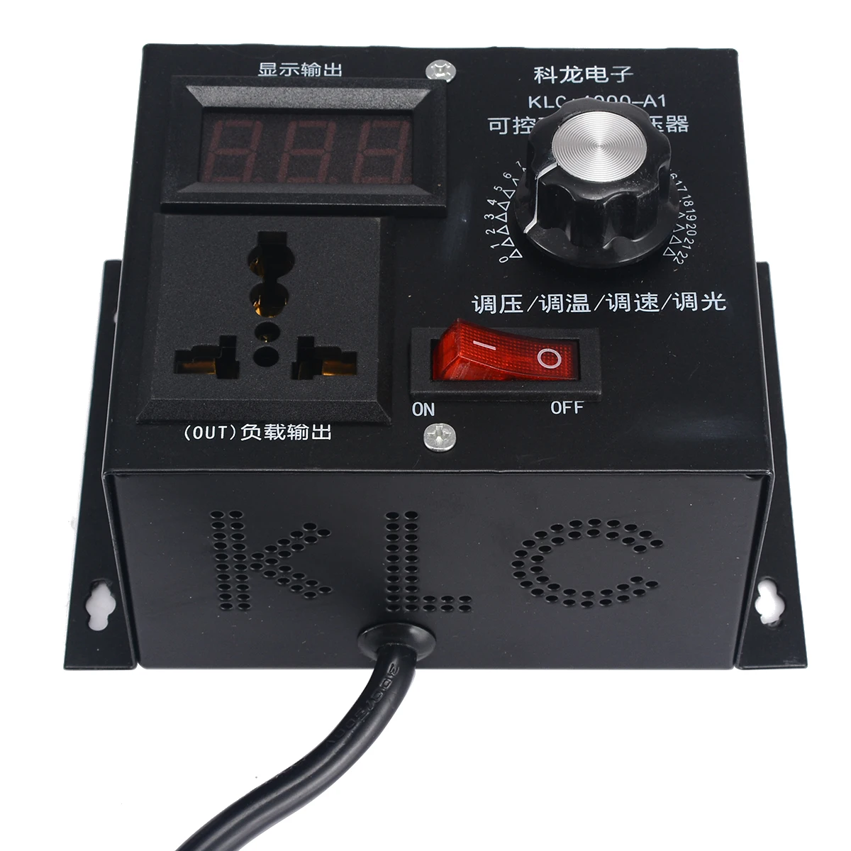 Variable Voltage Controller Black v220V 4000W Variable Voltage Controller For Fan Speed Motor Control Dimmer