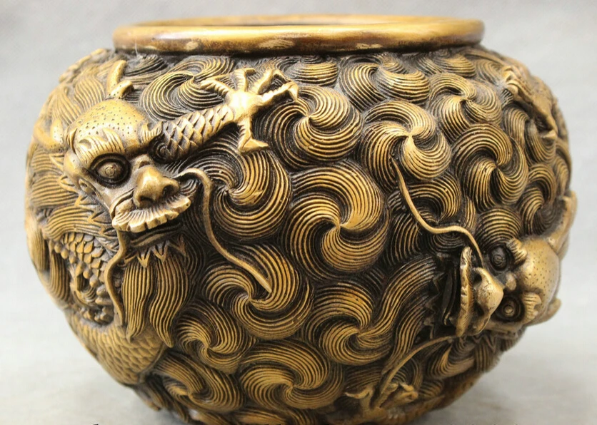 USPS to USA S1425 Folk Chinese Bronze Refined Dragon Head Statue Jar Jug Incense Burner Censer B0401
USPS to USA S1425 Folk Chinese Bronze Refined Dragon Head Statue Jar Jug Incense Burner Censer B0401