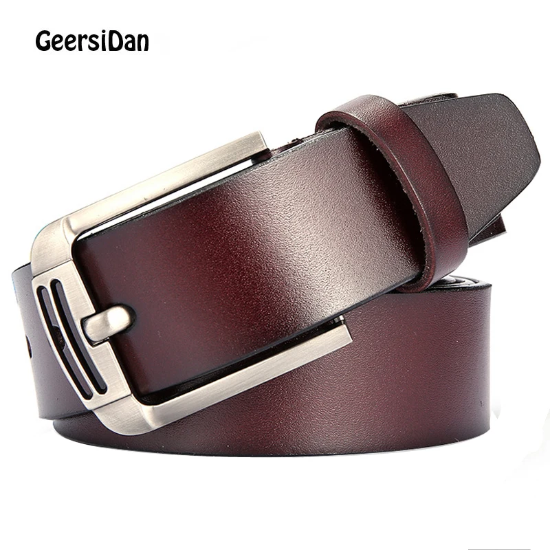 GEERSIDAN Fashion Men's belt wide Cow genuine leather belts for men Designer luxury strap High quality pin buckle jeans girdle
GEERSIDAN Fashion Men's belt wide Cow genuine leather belts for men Designer luxury strap High quality pin buckle jeans girdle