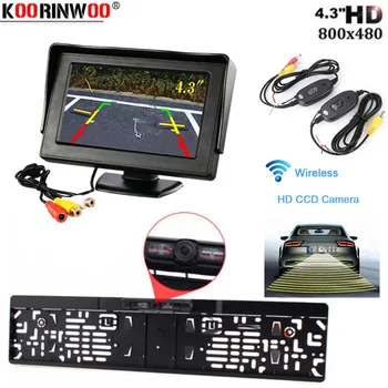 Koorinwoo Assistance 2.4G wireless EU European Car License Plate Frame Rear View Camera Reverse backup Parking Display Monitor
Koorinwoo Assistance 2.4G wireless EU European Car License Plate Frame Rear View Camera Reverse backup Parking Display Monitor