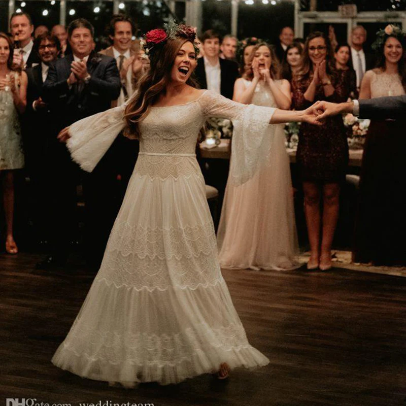 Verngo Beach Wedding Dresses With Flare Sleeve Plus Size Buttons Vestido De Novia Bridal Gown
Verngo Beach Wedding Dresses With Flare Sleeve Plus Size Buttons Vestido De Novia Bridal Gown