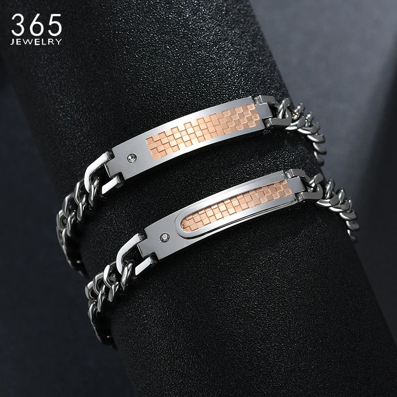 Summer Jewelry Gold Color Lattice Grid Bracelet Stainless Steel Simple Lovers Bracelet For Casual Daily Female Male Jewely
Summer Jewelry Gold Color Lattice Grid Bracelet Stainless Steel Simple Lovers Bracelet For Casual Daily Female Male Jewely