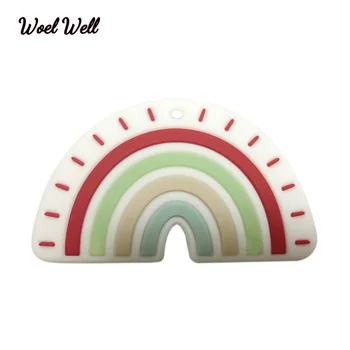 Woel Well 1pcs Food Grade Silicone rainbow Teether BPA Free DIY Teething Necklace Baby Shower Gifts Cartoon Animals Teether
Woel Well 1pcs Food Grade Silicone rainbow Teether BPA Free DIY Teething Necklace Baby Shower Gifts Cartoon Animals Teether