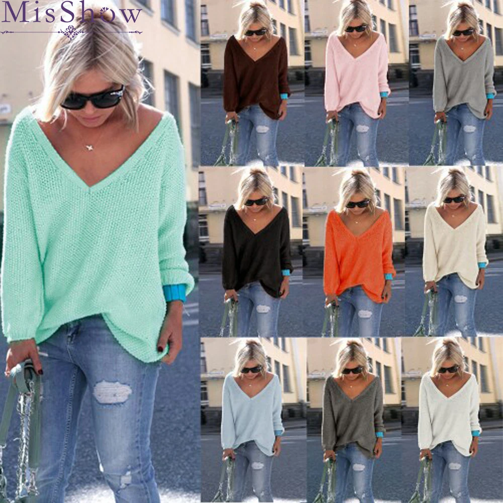 Multi Colors Loose V-Neck Women Sweater and Pullovers 2019 Cotton Soft Casual Solid Knitted Sweaters Femme Plus Size 3XL 4XL
Multi Colors Loose V-Neck Women Sweater and Pullovers 2019 Cotton Soft Casual Solid Knitted Sweaters Femme Plus Size 3XL 4XL