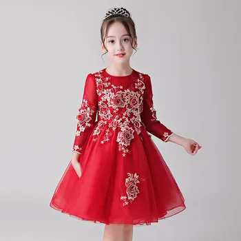 2018 Winter Autumn Elegant Red Color Embroidery Flowers Children Girls Birthday New Year Prom Dress Baby Kids Christmas Dress
2018 Winter Autumn Elegant Red Color Embroidery Flowers Children Girls Birthday New Year Prom Dress Baby Kids Christmas Dress