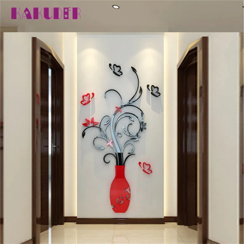 DIY Vase Flower Tree Crystal Acrylic 3D Wall Stickers Decal Home room Decals Wall Art Sticker 2018 Dropshipping
DIY Vase Flower Tree Crystal Acrylic 3D Wall Stickers Decal Home room Decals Wall Art Sticker 2018 Dropshipping