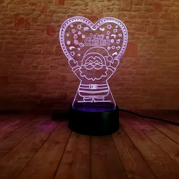 LOVE Santa Claus Model 3D Illusion LED NightLight Color Light Glow in the Dark Luminous Toys Christams Xmas Party Supplier
LOVE Santa Claus Model 3D Illusion LED NightLight Color Light Glow in the Dark Luminous Toys Christams Xmas Party Supplier