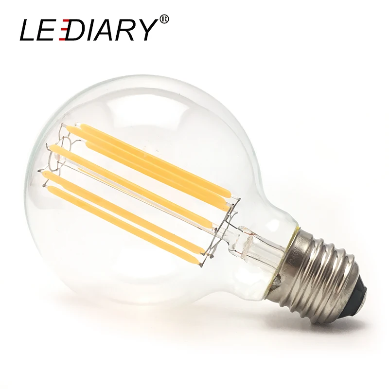 LEDIARY Flicker-free G80 E27 LED Filament Bulb 10w D80mm*H120mm Global Light Ball Light for Chandelier Pendant Lamp 2700K 220V 
LEDIARY Flicker-free G80 E27 LED Filament Bulb 10w D80mm*H120mm Global Light Ball Light for Chandelier Pendant Lamp 2700K 220V