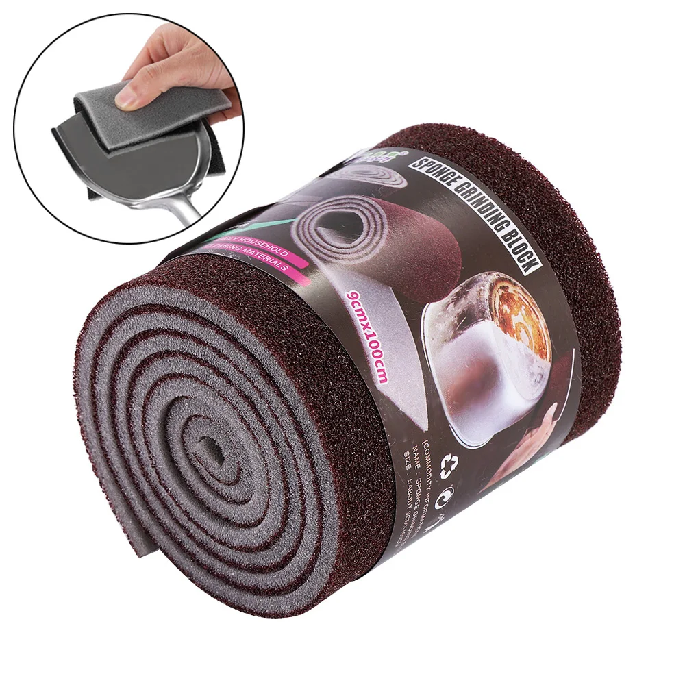 1Roll/3PC Brown 100cm*9cm New Roll Emery Cleaning Sponge Kitchen Magic Cleaner Rust Rub Pot KitchenHousehold Cleaning Tools
1Roll/3PC Brown 100cm*9cm New Roll Emery Cleaning Sponge Kitchen Magic Cleaner Rust Rub Pot KitchenHousehold Cleaning Tools