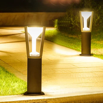 

BEIAIDI 40/60CM Modern Outdoor Park Garden Lawn Lamp Waterproof Courtyard Pathway Landscape Stigma Lamp Villa Fence Pillar Light