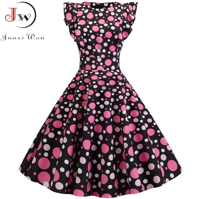 Women Polka Dot Vintage Dress Summer Pin Up Rockabilly Robe Midi Party Dress 2019 Casual Petal Sleeve Elegant Office Dresses
Women Polka Dot Vintage Dress Summer Pin Up Rockabilly Robe Midi Party Dress 2019 Casual Petal Sleeve Elegant Office Dresses