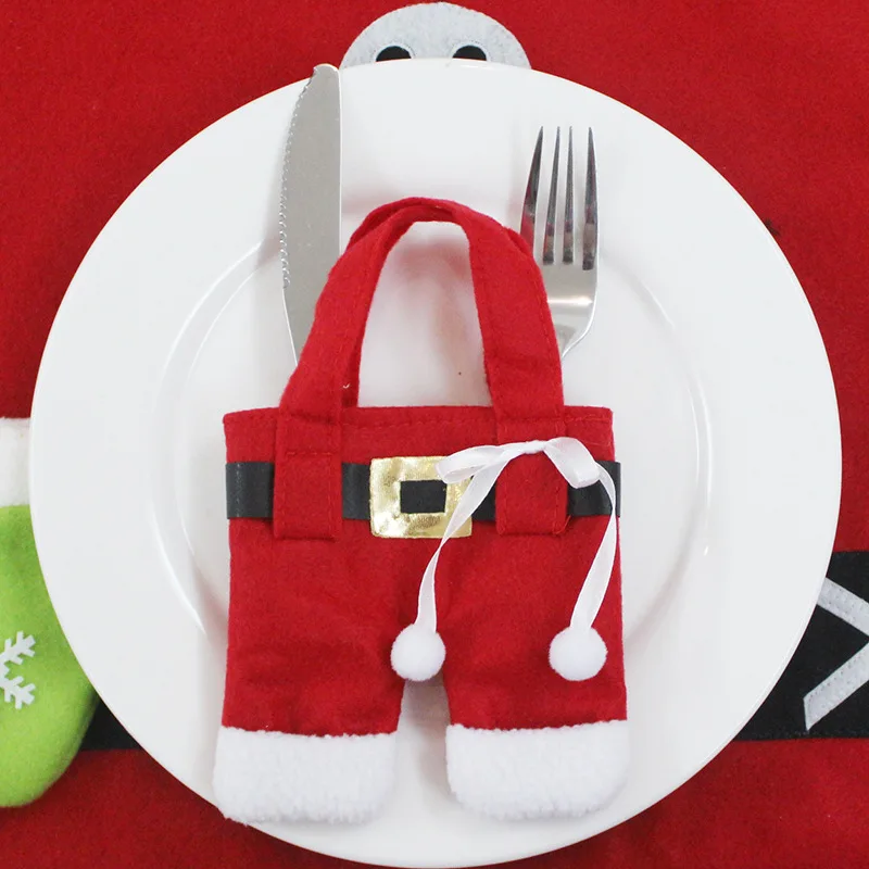 Christmas Restaurant Decorations Tableware Sets Desktop Decorations Christmas Items Christmas Clothes Pants Knife Holders
Christmas Restaurant Decorations Tableware Sets Desktop Decorations Christmas Items Christmas Clothes Pants Knife Holders