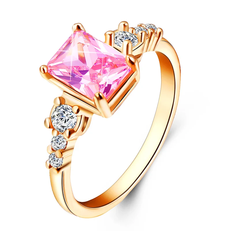 Female Square Ring Set Luxury Rose Red Gold Crystal Zircon Ring Wedding Band Promise Engagement Rings For Women Jewelry VR428
Female Square Ring Set Luxury Rose Red Gold Crystal Zircon Ring Wedding Band Promise Engagement Rings For Women Jewelry VR428