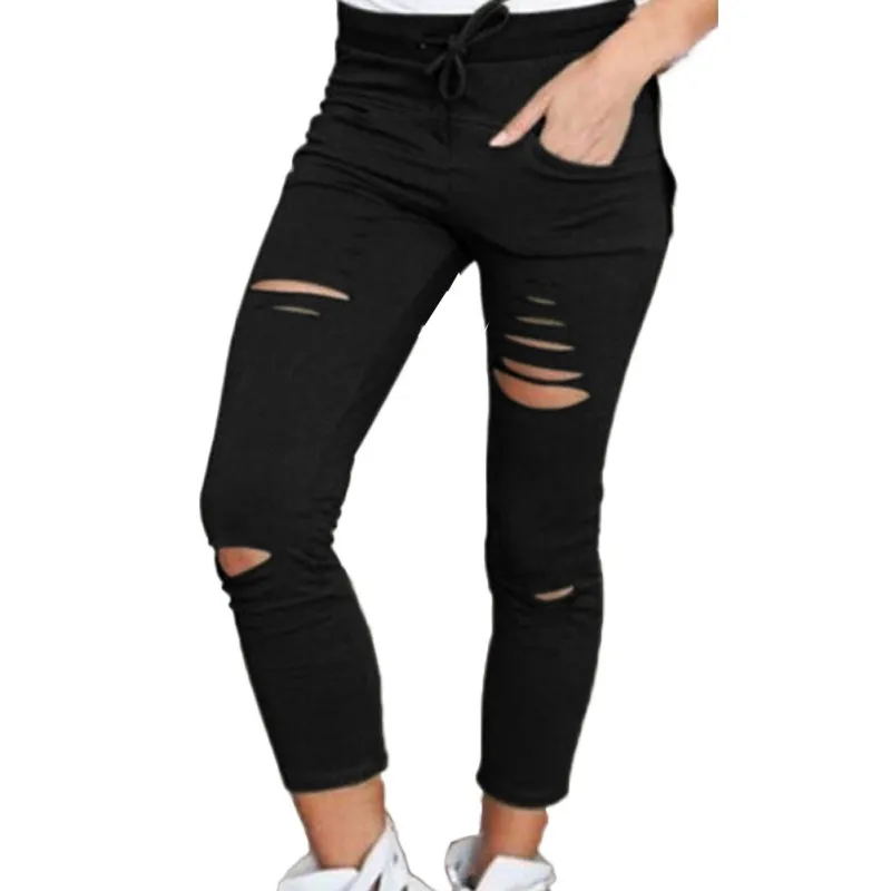 Female Trousers Women Hole leggings Ripped Pants Slim Stretch Drawstring Trousers Pants Army Green Pant
Female Trousers Women Hole leggings Ripped Pants Slim Stretch Drawstring Trousers Pants Army Green Pant