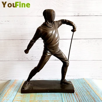 Bronze Fencing Character Statue Western Fencing Bronze Sculpture Modern Art Swordsman Club Home Theme Decoration Decoration
Bronze Fencing Character Statue Western Fencing Bronze Sculpture Modern Art Swordsman Club Home Theme Decoration Decoration