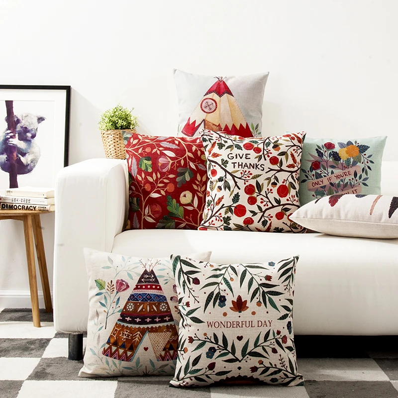 Retro Pastoral Geometric Floral Pillow Cushion Cover Pillow Case Home Decorative Pillow Thick Linen Pillowcase Sofa Cushion
Retro Pastoral Geometric Floral Pillow Cushion Cover Pillow Case Home Decorative Pillow Thick Linen Pillowcase Sofa Cushion