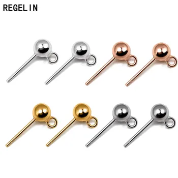 REGELIN 925 Sterling Silver Earrings Settings 3mm Ball Ear Jewelry Pin 10pcs Open Rings Stud Ear Needles Pure Silver Earrings
REGELIN 925 Sterling Silver Earrings Settings 3mm Ball Ear Jewelry Pin 10pcs Open Rings Stud Ear Needles Pure Silver Earrings