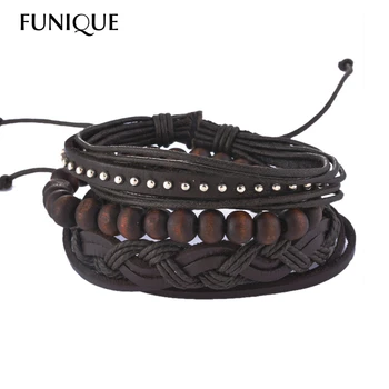 FUNIQUE Multilayer Casual Braided Leather