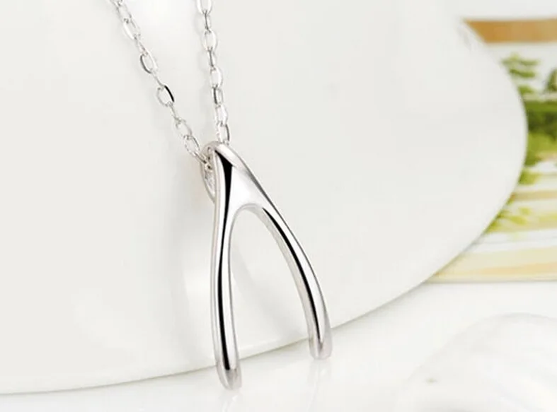 Silver Necklace Jewelry Fashion Classic Aesthetic Exquisite Wishing Wishbone Clavicle Necklace DD13
Silver Necklace Jewelry Fashion Classic Aesthetic Exquisite Wishing Wishbone Clavicle Necklace DD13