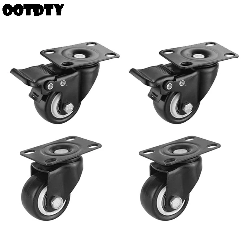 Heavy Duty Caster Wheels Swivel Casters with 360 Degree Top Plate 220lb Total Capacity for Set of 4 (2 with Brakes& 2 Without)
Heavy Duty Caster Wheels Swivel Casters with 360 Degree Top Plate 220lb Total Capacity for Set of 4 (2 with Brakes& 2 Without)