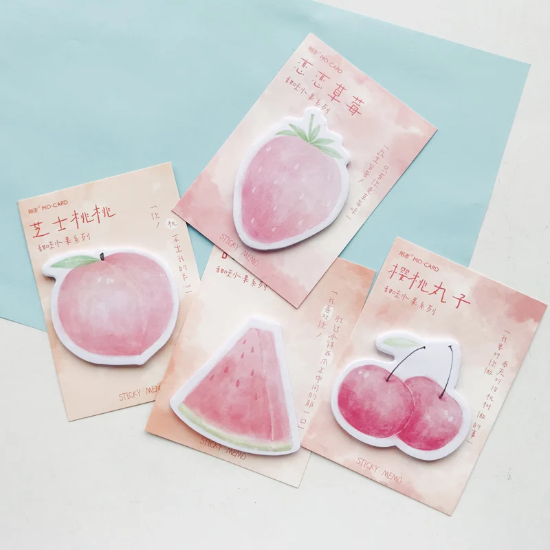 30 pages/pack Kawaii Fruit Watermelon Strawberry Cherry Peach Memo Pads Planner Student Stationery Notepad School Office Supply
30 pages/pack Kawaii Fruit Watermelon Strawberry Cherry Peach Memo Pads Planner Student Stationery Notepad School Office Supply