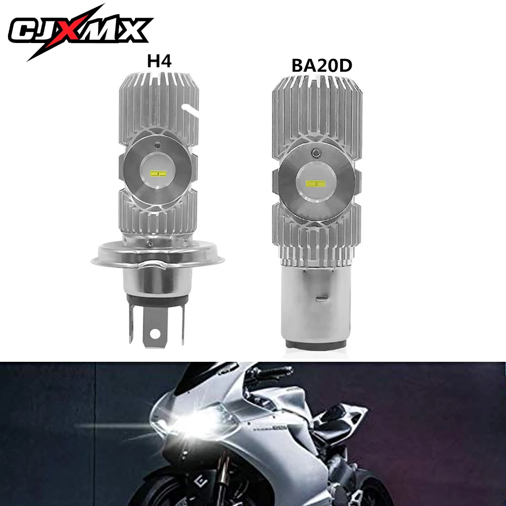 CJXMX 1 шт. светодиодный передняя фара мотоцикла H4 H6 1600LM BA20D лампа скутер мото