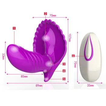 Recommend! Brand Wireless Remote Control Butterfly Vibrator Sex Toys For Women, G Spot and Clitoral Vibrator, Sex Products O3