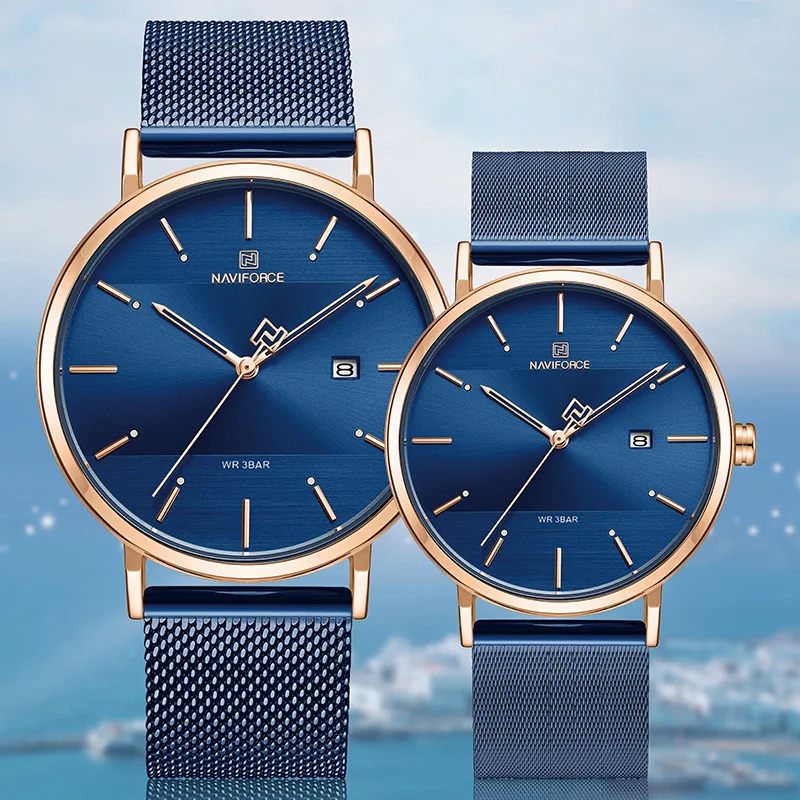 Naviforce Women's Watches Stainless Steel Calendar Mens Watches Top Brand Luxury Ultra Thin Man Watch Analog Water Resistant
Naviforce Women's Watches Stainless Steel Calendar Mens Watches Top Brand Luxury Ultra Thin Man Watch Analog Water Resistant