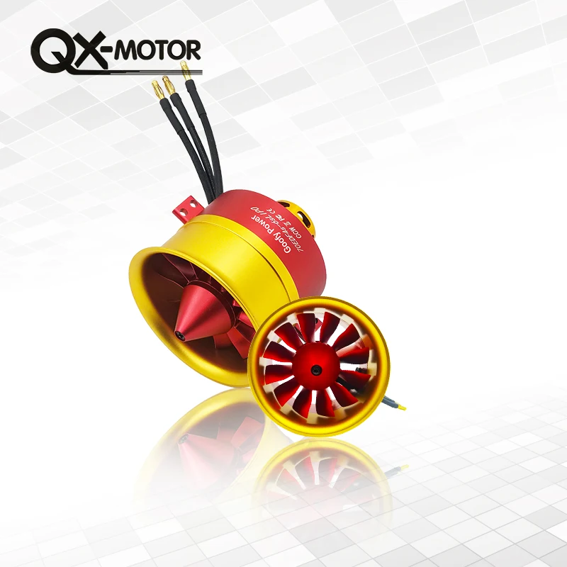 Hot Sale Metal QX-MOTOR/GP 70mm Ducted Fan EDF with 100A ESC Set Jet 12 Blade 4s-6s Lipo Motor Electric for RC airplane Model
Hot Sale Metal QX-MOTOR/GP 70mm Ducted Fan EDF with 100A ESC Set Jet 12 Blade 4s-6s Lipo Motor Electric for RC airplane Model