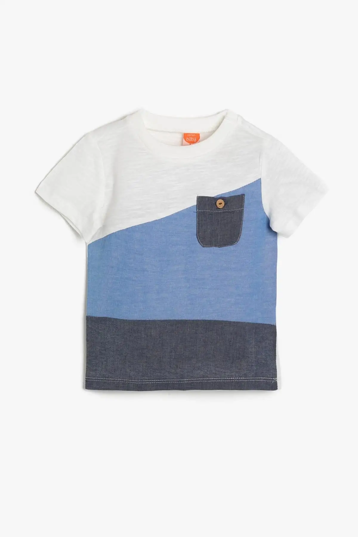 Koton kids/синяя футболка с цветными блоками для маленьких мальчиков | Мужская одежда