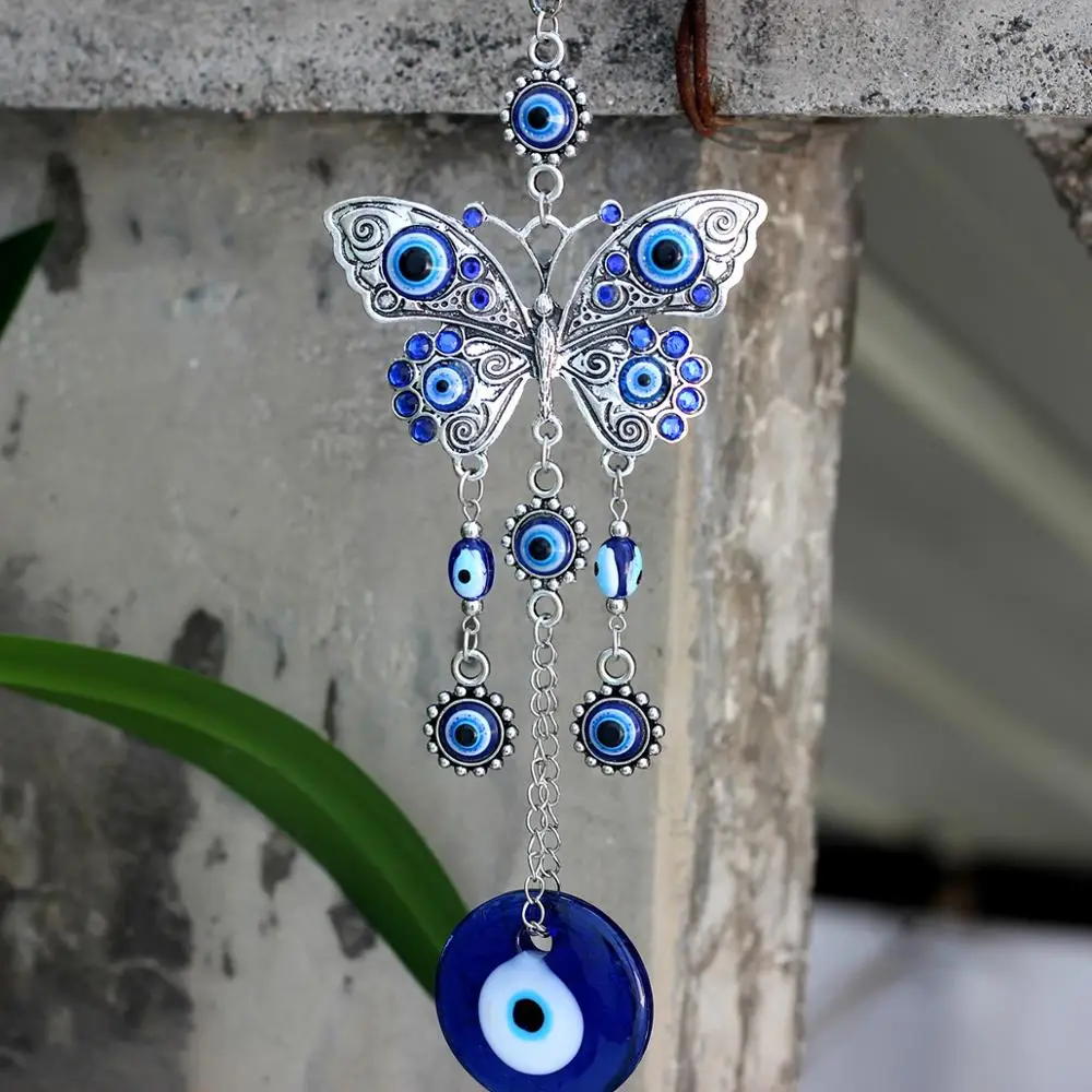 2018 new fashion evil eye butterfly wall hanging keychain trendy metal blue glass bead for woman man car pendant
2018 new fashion evil eye butterfly wall hanging keychain trendy metal blue glass bead for woman man car pendant