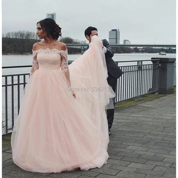 Off The Shoulder Long Sleeves Wedding Dresses 2020 A Line Appliques Lace Bridal Gowns Plus Size Tulle Vestido De Noiva Formal
Off The Shoulder Long Sleeves Wedding Dresses 2020 A Line Appliques Lace Bridal Gowns Plus Size Tulle Vestido De Noiva Formal