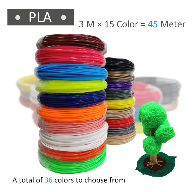 3m x 15 color 3d pen filament PLA for 3d pen printer 45 meter plastic 36 colors maker gifts petg the papa robot gift for kids
3m x 15 color 3d pen filament PLA for 3d pen printer 45 meter plastic 36 colors maker gifts petg the papa robot gift for kids