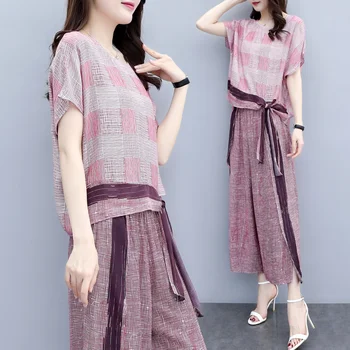 Summer Style Fashion Two-piece Suits Women Sets Clothes Loose Thin Survetement Femme 2 Piece Conjunto Feminino Top&pants Set
Summer Style Fashion Two-piece Suits Women Sets Clothes Loose Thin Survetement Femme 2 Piece Conjunto Feminino Top&pants Set
