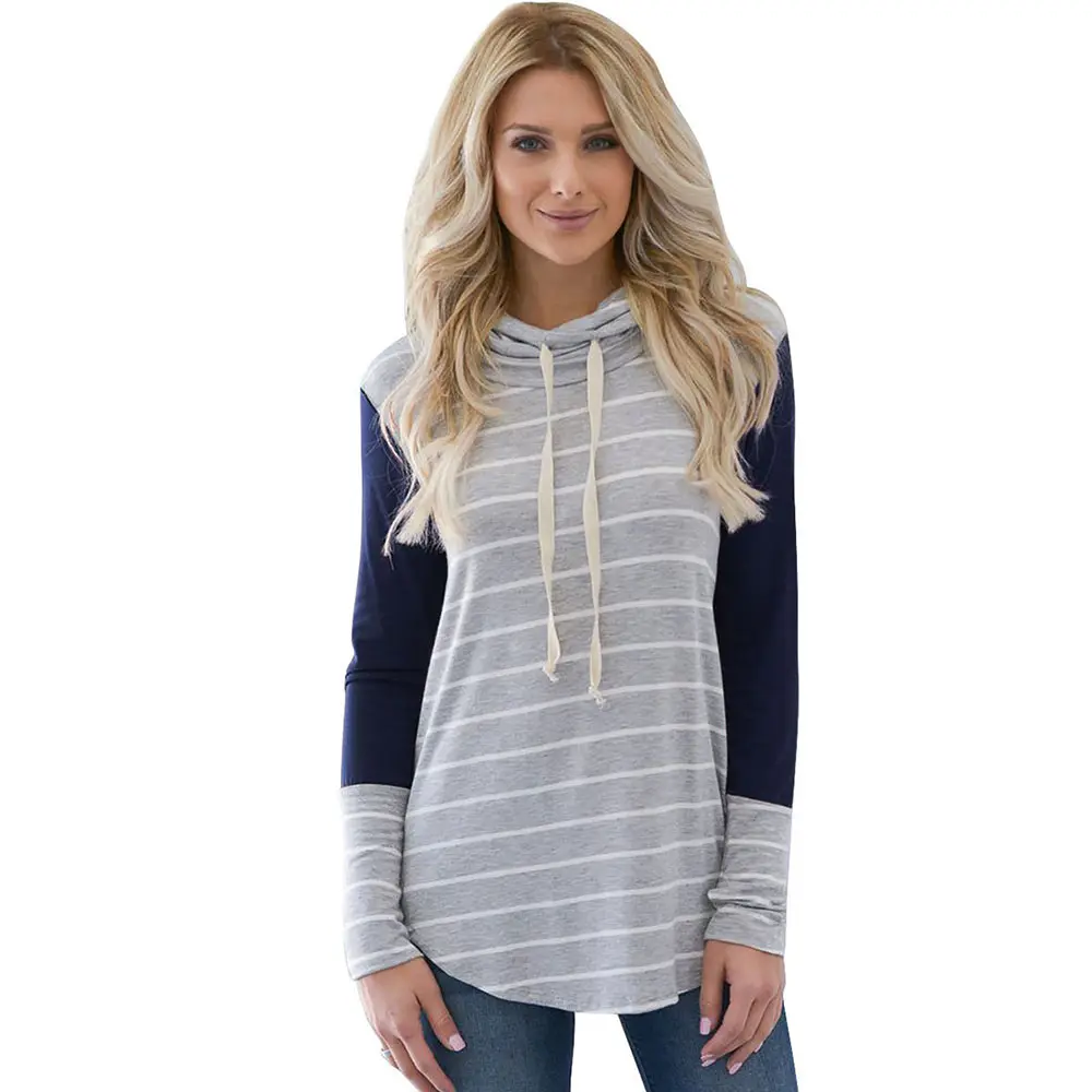 Stripe-T-Shirt-Women-Clothes-Streetwear-Autumn-Casual-Tops-Loose-Pile-Collar-Drawstring-Long-Sleeve-Tee-Shirt-Femme-Vetements-(4)