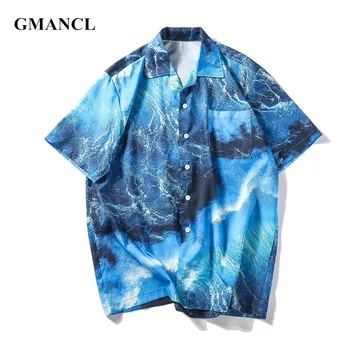 Mens Loose Sea Wave Printed Summer Short Sleeve Shirt Streetwear Hip hop Hawaiian Beach Party Holiday Male Casual Shirts
Mens Loose Sea Wave Printed Summer Short Sleeve Shirt Streetwear Hip hop Hawaiian Beach Party Holiday Male Casual Shirts