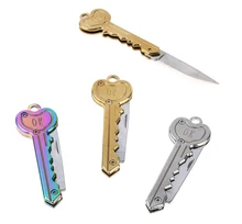 Mini chave faca carta acampamento ao ar livre chaveiro anel dobrável abridor aberto pacote de bolso sobreviver gadget multi ferramenta lâmina caixa kit(China)