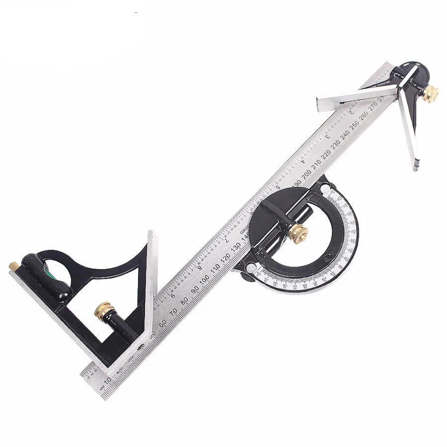 Hilda Precise Stainless Steel Multi-function Combination Square Ruler Horizontal Activity Woodworking Ruler 300mm
Hilda Precise Stainless Steel Multi-function Combination Square Ruler Horizontal Activity Woodworking Ruler 300mm