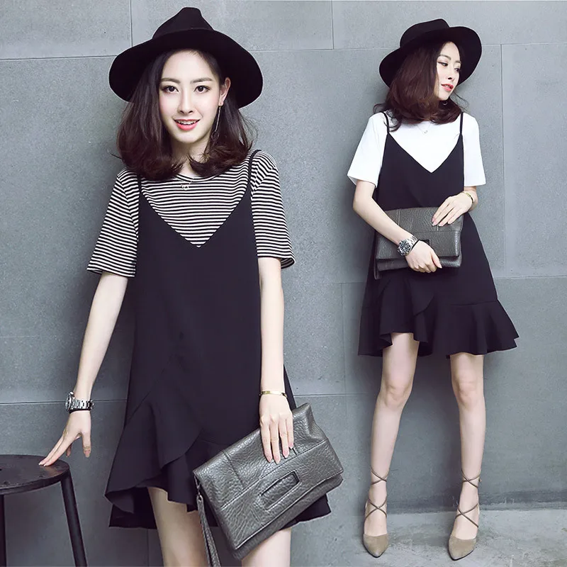 2019 Korean version of the maternity Clothes 2 pics/set of fashion T-shirt +Skirts Solid Strap Black Plus size pregnant women
2019 Korean version of the maternity Clothes 2 pics/set of fashion T-shirt +Skirts Solid Strap Black Plus size pregnant women