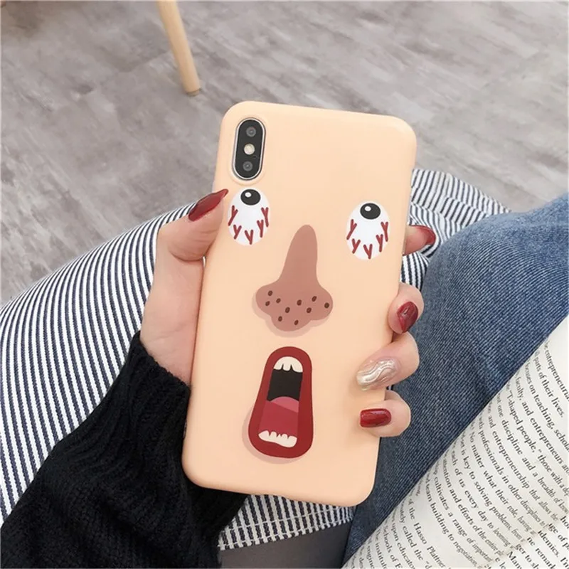 Funny cool human face Phone Case For iphone X XR XS Max Case For iphone 7 6s 6 8 plus Back Cases Fashion Couple Soft Cover Capa
Funny cool human face Phone Case For iphone X XR XS Max Case For iphone 7 6s 6 8 plus Back Cases Fashion Couple Soft Cover Capa