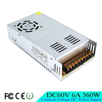 Universal DC60V 6A 360W Power Supply Regulated Switching Power Adapter Transformer 100-240V AC to DC For CNC CCTV Motor Radio
Universal DC60V 6A 360W Power Supply Regulated Switching Power Adapter Transformer 100-240V AC to DC For CNC CCTV Motor Radio